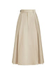 Brunello Cucinelli Techno Cotton Poplin Sartorial Skirt With Monili