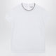 Brunello Cucinelli White Crew-Neck T-Shirt With Pendant