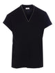 Brunello Cucinelli Monili Trim V-Neck Cotton T-Shirt