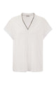 Brunello Cucinelli V-Neck Monile T-Shirt