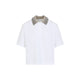 Brunello Cucinelli Cotton Jersey Polo Shirt With Dazzling Knit Collar