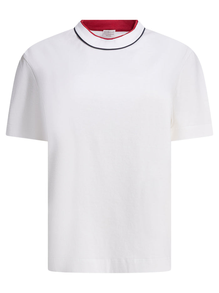 Brunello Cucinelli White Cotton T-Shirt