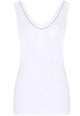Brunello Cucinelli White Crystal Embellished Cotton Top