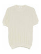 Piacenza Cashmere Short Sleeve Crew-Neck Sweater