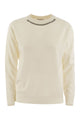 Brunello Cucinelli Cashmere Sweater With Neck Jewel