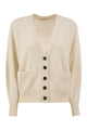 Brunello Cucinelli Ribbed Cashmere V-Neck Cardigan