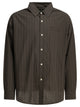 Mfpen Essay Casual Brown Cotton Shirt