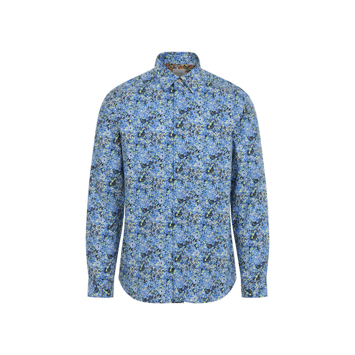 Paul Smith Blue Slim Fit Organic Cotton Shirt