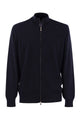 Brunello Cucinelli High-Necked Cashmere Cardigan With Zip