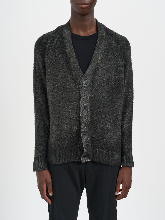 Avant Toi Long Cotton Raglan Cardigan