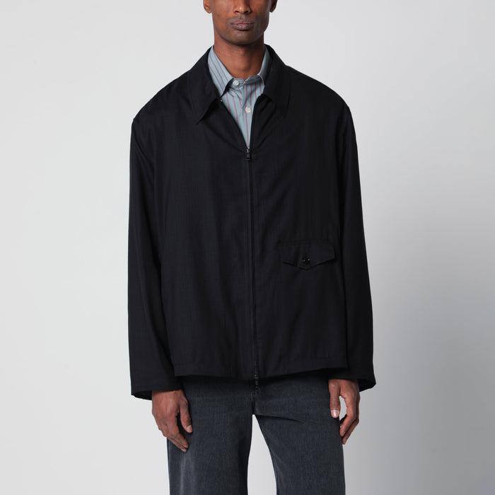 Our Legacy Evolved Jacket In Merino Wool Voile In Eclipse Black