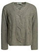 Our Legacy V-Neck Grey Hemp Silk Sweater