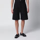 Our Legacy Ponte Relaxed-Fit Shorts In Italian Cotton Micro Canvas In Black