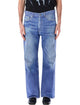 Our Legacy Our Legacy Third Cut Straight-Leg Jeans In Digital Blue Aurora Print
