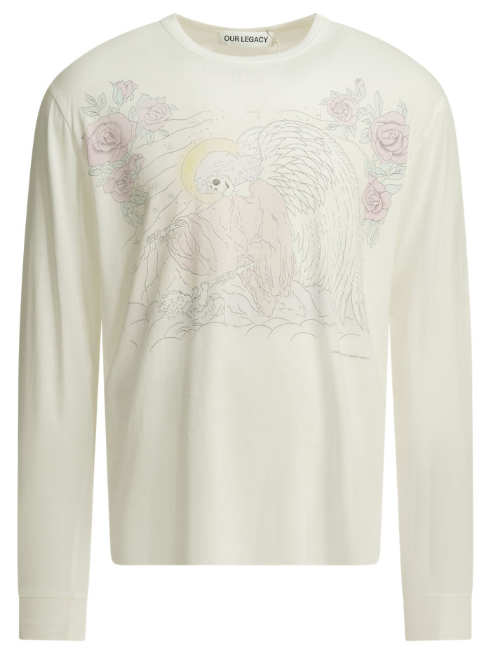 Our Legacy Cruise Crewneck White Cotton T-Shirt