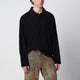 Our Legacy High Twist Rugby Shirt In Black Cotton Jersey