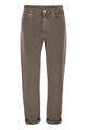 Brunello Cucinelli Iconic Fit Five-Pocket Trousers In Garment-Dyed Denim