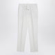 Brunello Cucinelli White Linen Drawstring Trousers