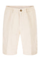 Brunello Cucinelli Bermuda Shorts In Light Délavé Linen Canvas