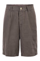 Brunello Cucinelli Bermuda Shorts In Light Délavé Linen Canvas