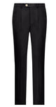 Brunello Cucinelli Black Pleated Front Cotton Trousers