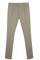 Brunello Cucinelli Brown Pressed Crease Cotton Trousers