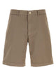 Brunello Cucinelli Mud Stretch Cotton Bermuda Shorts