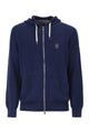 Brunello Cucinelli Ribbed Cotton Knit Hooded Sweatshirt