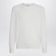 Brunello Cucinelli White Ribbed Cotton Sweater