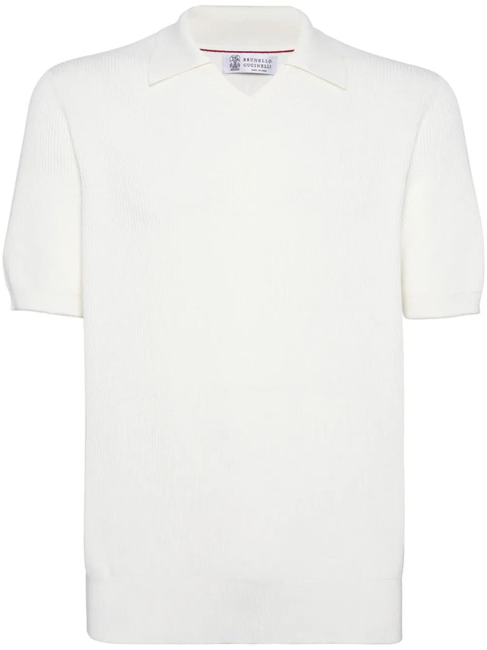 Brunello Cucinelli Co312 Cotton Polo Sweater