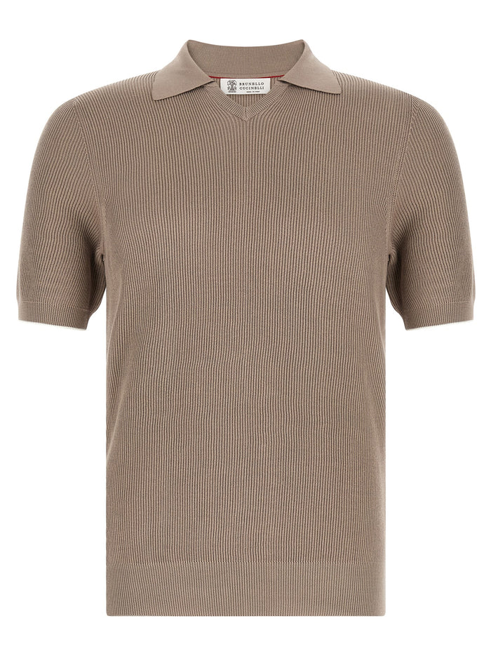 Brunello Cucinelli Knitted Polo Shirt