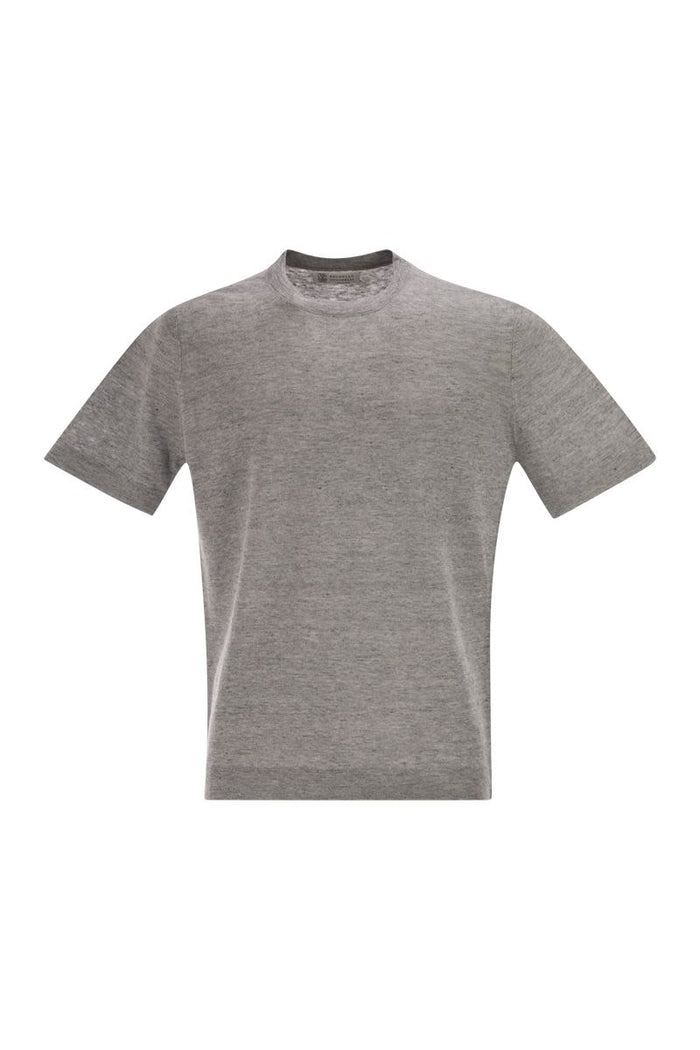 Brunello Cucinelli Linen And Cotton Crew Neck T-Shirt