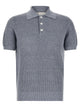 Brunello Cucinelli English Half-Ribbed Polo Shirt