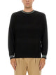 Ps Paul Smith Black Wool Cotton Sweaters