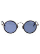 Matsuda Antique Silver - Navy Clear Lens Metal Sunglasses