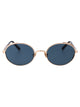 Matsuda Brushed Gold Navy Cobalt Titanium Sunglasses