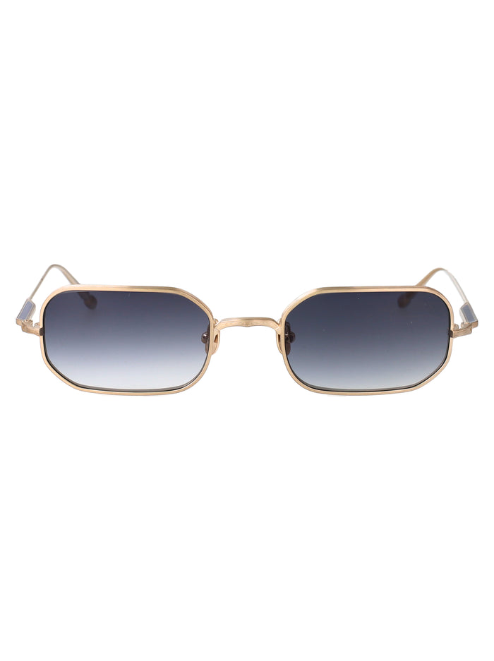 Matsuda Brushed Gold Blue Gradient Metal Sunglasses