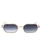 Matsuda Brushed Gold Blue Gradient Metal Sunglasses