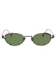 Matsuda Antique Gold Se Green Metal Sunglasses