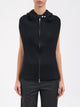 Courregès Sleeveless Zipped Wool Cardigan