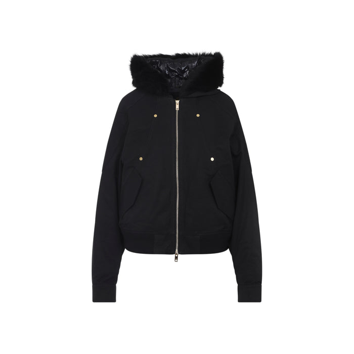 Moose Knuckles Gold Series Logan Shearling Trim Bomber Jacket