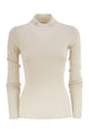 Brunello Cucinelli Lightweight Cashmere And Silk Broad Rib Sweater