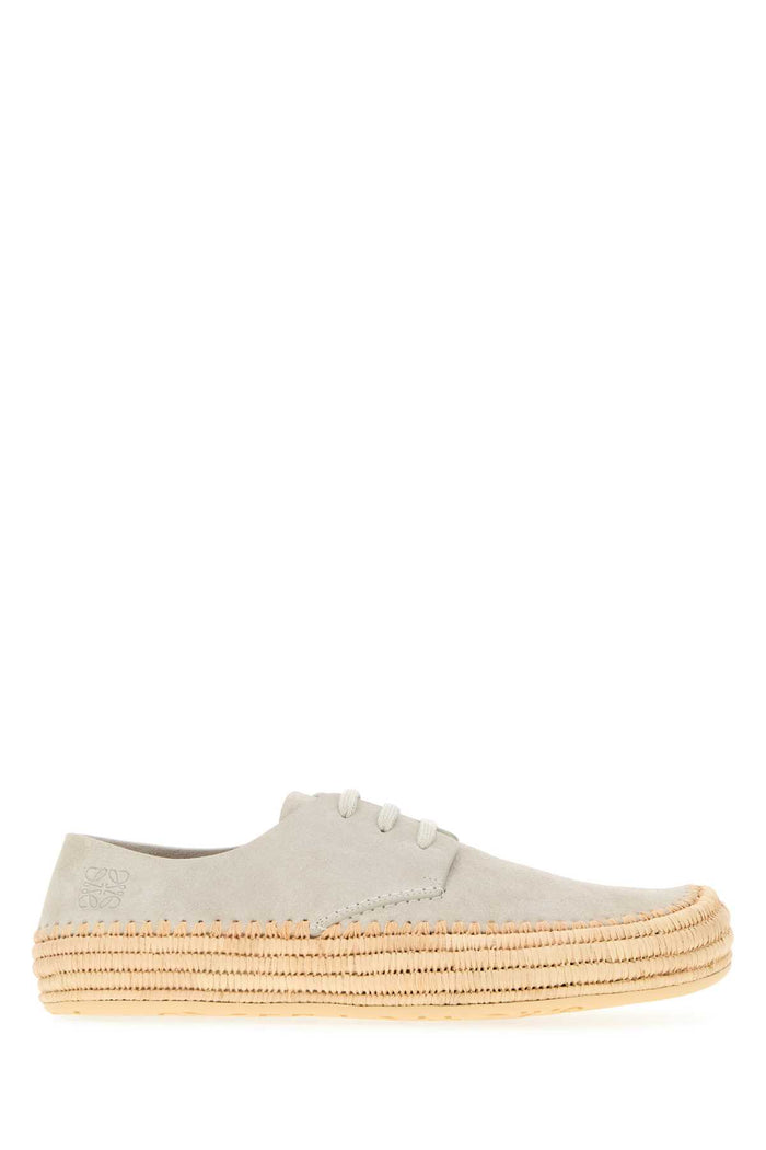 Loewe Light Grey Suede Rio Lace-Up Shoes