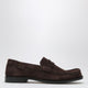 Loewe Campo Loafers In Brown Suede Calfskin