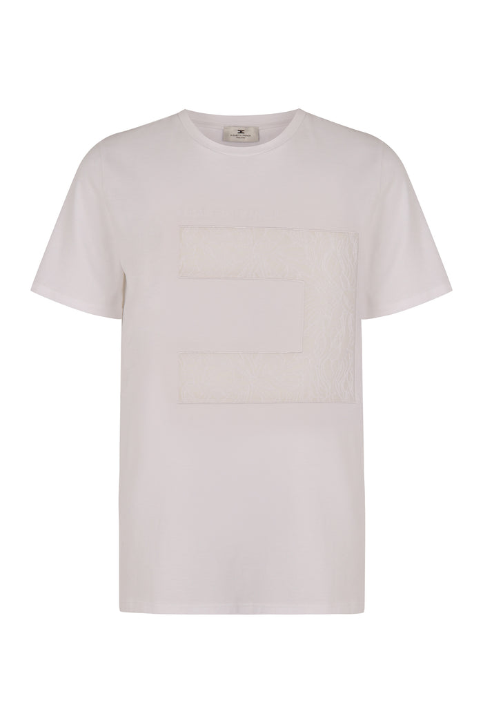 Elisabetta Franchi Viscose Crew-Neck T-Shirt