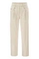 Brunello Cucinelli Baggy Trousers In Stretch Cotton Cover-Up With Shiny Bartack