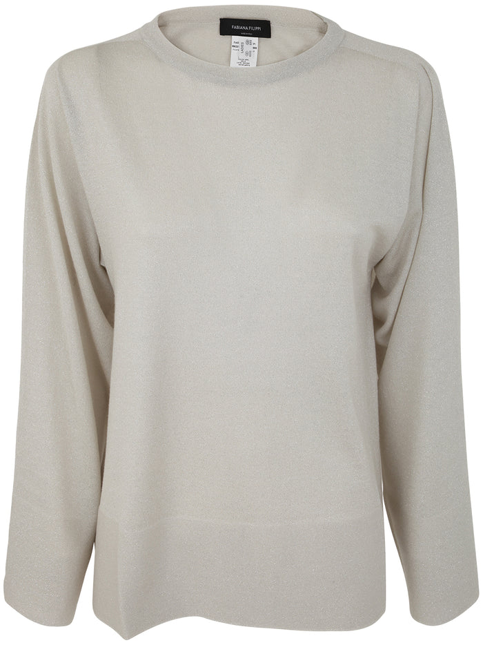 Fabiana Filippi Lurex Crew Neck Sweater