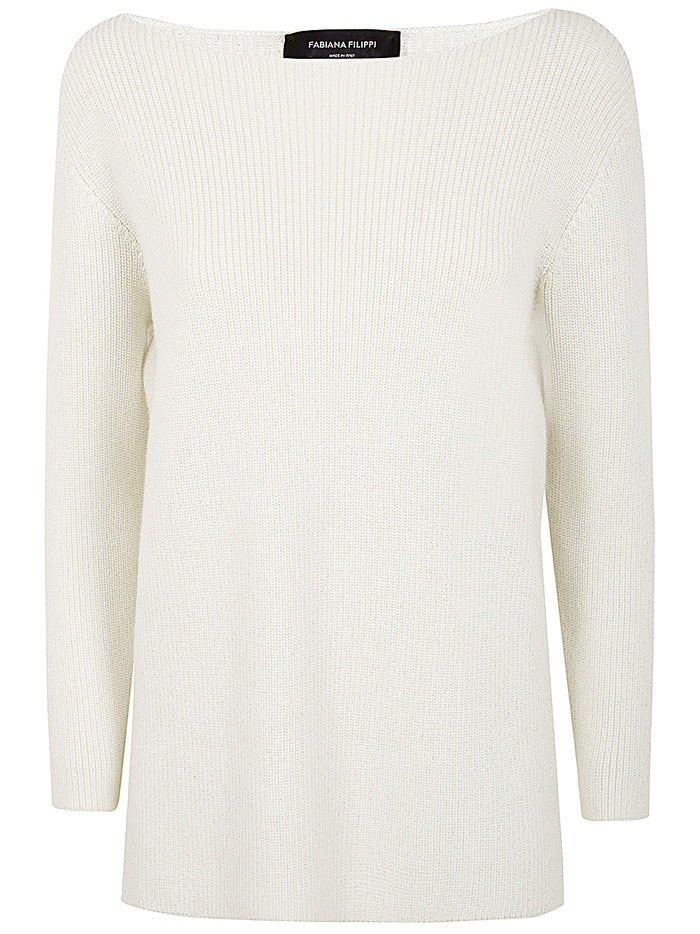 Fabiana Filippi Lurex Long Sleeve Sweater