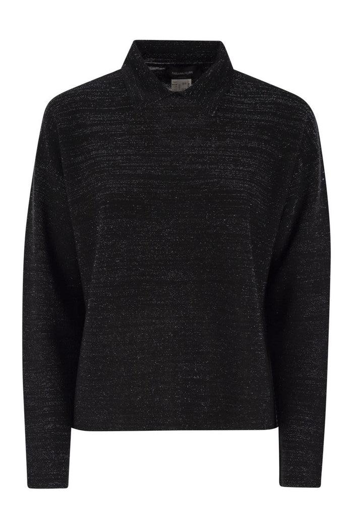 Fabiana Filippi Cotton And Lurex Polo Neck Sweater