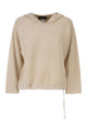 Fabiana Filippi Hooded Jumper In Wool And Cotton With Links Stitch